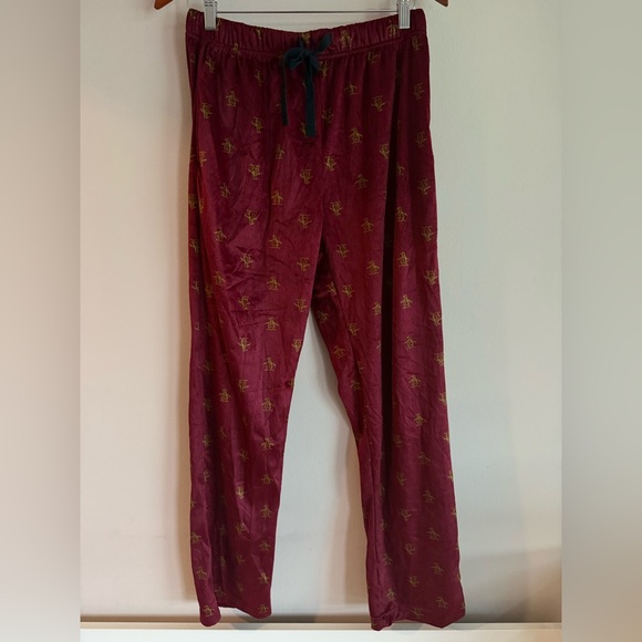 Original Penguin Red Polyester Apparel lounge pants small - Picture 1 of 5